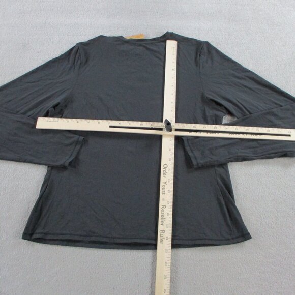 SKIMS Fits Everybody Long Sleeve T Shirt Womens 2X Onyx Black Stretch NWT - Picture 4 of 9